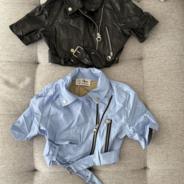 Veste biker courte Nouvelle collection