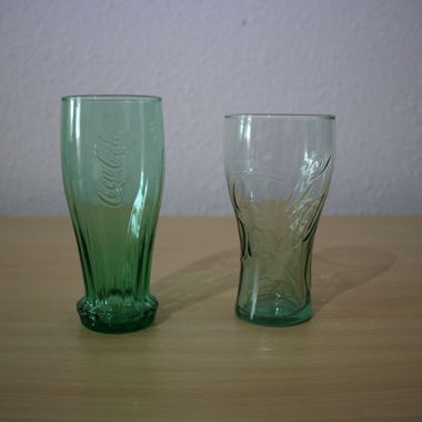 Bicchieri Coca-Cola set da 2 verde e trasparente, bicchiere da collezione