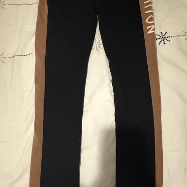 Pantalon Louis Vuitton noir et brun