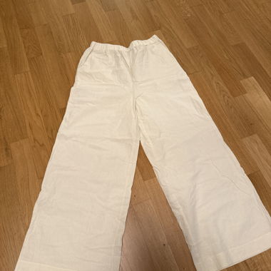 Pantaloni larghi bianco/crema