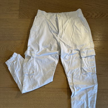 white cargo pants