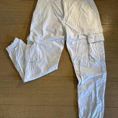 white cargo pants