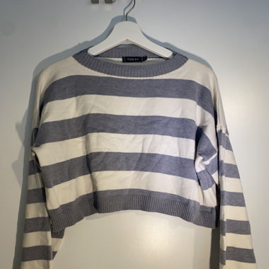 Pullover weiss/blau gestreift