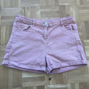 Shorts en velours côtelé rose
