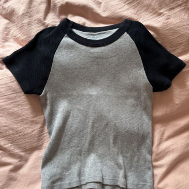 T-Shirt grau, schwarz 