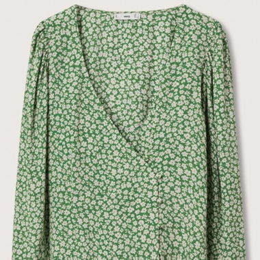 Wickelbluse mit Knöpfen