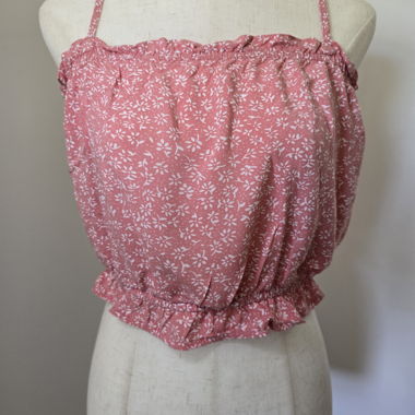 Hollister Crop Top pink floral