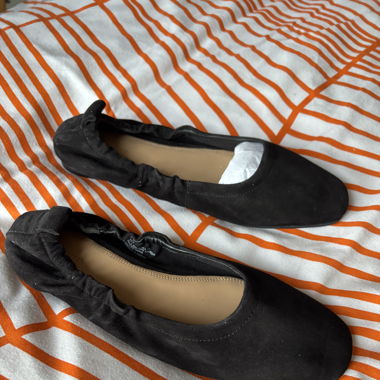 H&M FLATS shoes in BLACK SUEDE