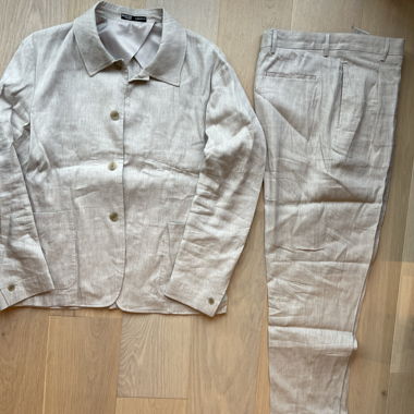 SELECTED HOMME Leinenanzug in Beige