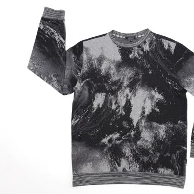 IUTER pullover KANAGAWA waves CAMO marmor stone