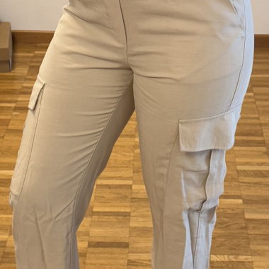 Pantalon cargo beige Zara XS