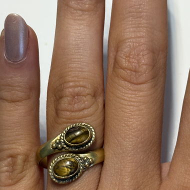 adjustable tiger‘s eye Ring