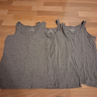 3x canotte grigie