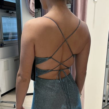 Türkis Glitzer Ball-Kleid
