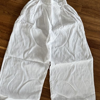 Flared linen pants