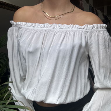 White off the shoulder top