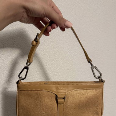 Beige Leather Bag Longchamp
