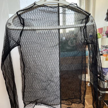 Top filet noir transparent