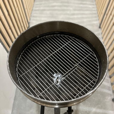 Garden grill with coal