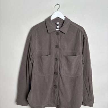 Corduroy button-up overshirt