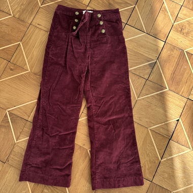 Pantalon velours côtelé bordeaux, Taille 36