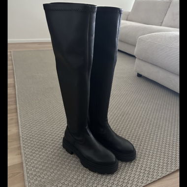 Mrs & Hugs black overknee boots EU 38