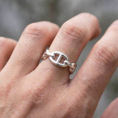 Bague Argent Hermès Chaine d'Ancre