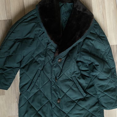 Stamped Quilted Jacket Green