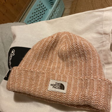Fluffy North Face Beanie