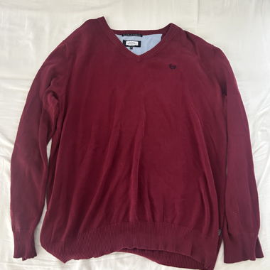 red sweatshirt