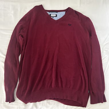 red sweatshirt