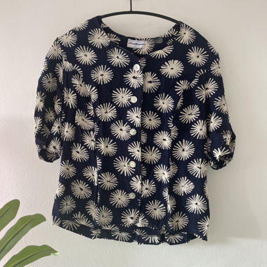 Floral Blue Blouse