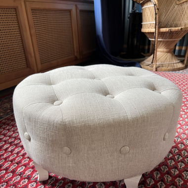 Cream Vintage Ottoman Pouffes