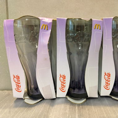 2010 McDonald's Coca Cola Glas Set Classic Violett