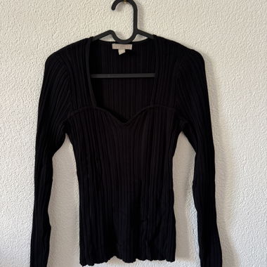 H&M top a coste nero XS