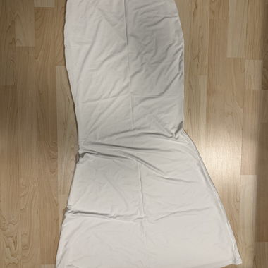 White maxi skirt with ruching