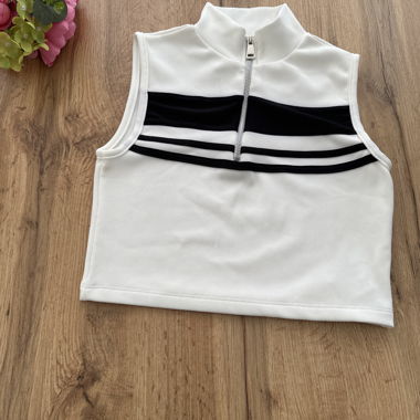 Cropped Top with Zipper