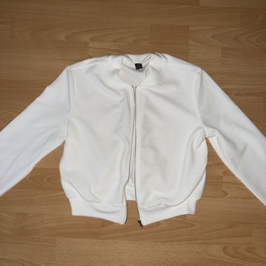 Weisse Zip-Jacke