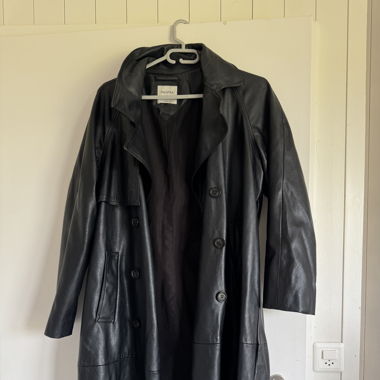 bershka fake leather coat