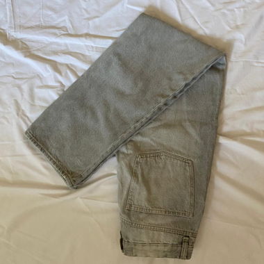 Grey Straight-Leg Jeans
