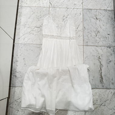 ZARA White lace summer long maxi dress