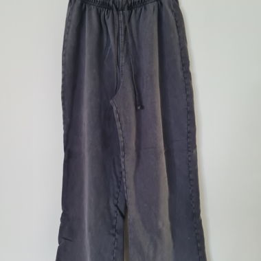 Pantaloni casual a gamba larga grigi