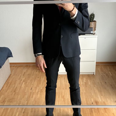 Costume bleu marine slim New Look Men