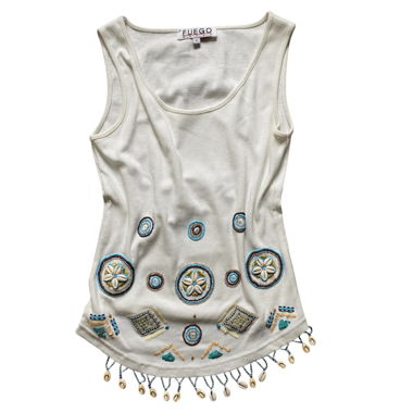 y2k tropical boho top