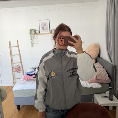 Veste coupe-vent grise Bershka