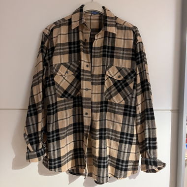 Beige Plaid Shirt