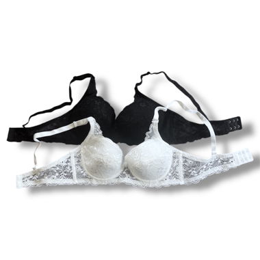 bra in white and black