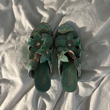 vintage green&turquoise laura vita highheels (38)