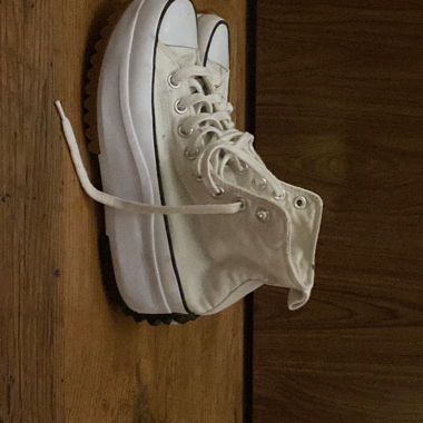 White platform Converse shoes