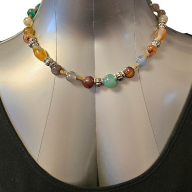 Vintage Necklace with Colourful Stones